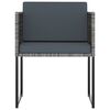 vidaXL Garden Dining Set Gray Poly rattan Large Seats 12