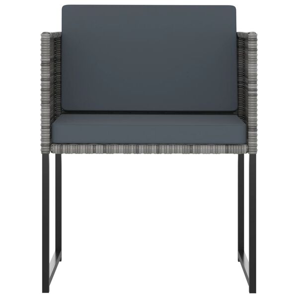 vidaXL Garden Dining Set Gray Poly rattan Large Seats 12
