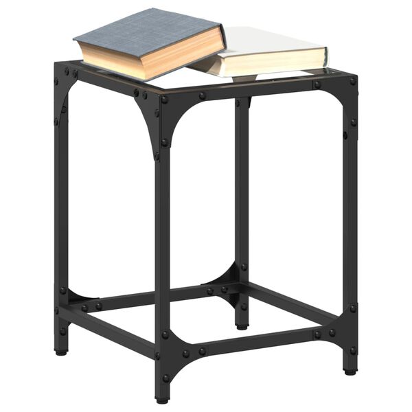 vidaXL Coffee Table Transparent glass, Silver