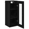 vidaXL Wall Mounted Cabinet Black Oak 13.58 x 13.39 x 35.43 in
