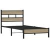 vidaXL Bed Frame Sonoma Oak Steel, Engineered Wood Small Single