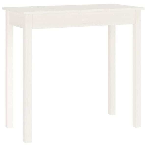 vidaXL Console Table White Solid pine wood 31.5 x 15.7 x 29.5 in Durable