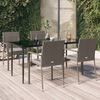 vidaXL Garden Dining Set Black Poly Rattan Modular Garden Dining Set