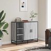 vidaXL Sideboard Grey Sonoma Engineered wood, metal Medium Sideboard