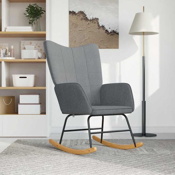 vidaXL Rocking Chair Light grey