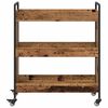 vidaXL Kitchen Trolley Old Wood 27.56 x 11.81 x 32.28 in