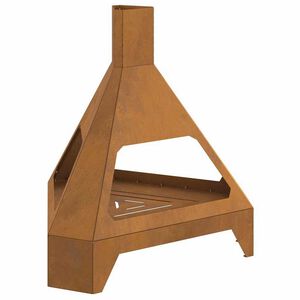 vidaXL Fire Pit Brown 19.69 x 16.93 x 20.47 in Steel