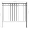 vidaXL Garden Fence Steel 5.9 ft x 3.9 ft Black