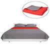 vidaXL Bedspread Red and Gray Microfiber with PP cotton filling