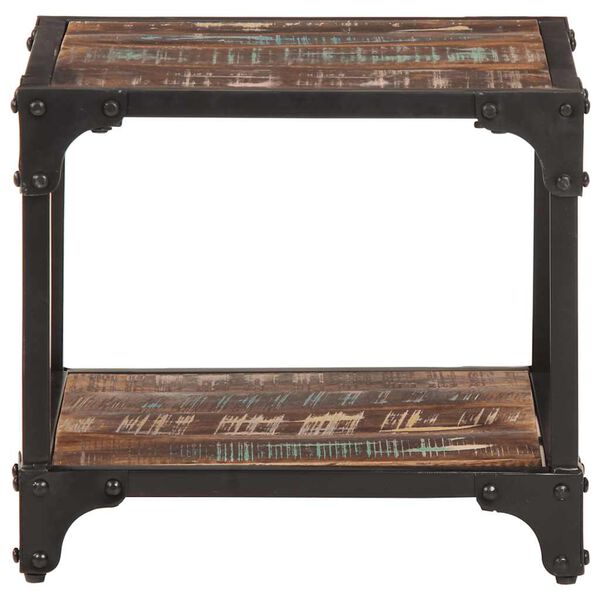 vidaXL Coffee Table Mixed Color Solid Reclaimed Wood Compact Rustic