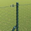 vidaXL Fence Post Green 82.02 x 4.92 ft (1.97 in mesh) Steel