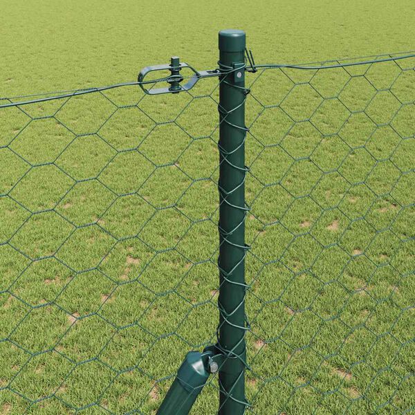 vidaXL Fence Post Green 82.02 x 4.92 ft (1.97 in mesh) Steel