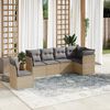 vidaXL Garden Sofa Set Beige PE rattan Modular Garden Sofa Set