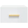 vidaXL Wall-mounted Bedside Cabinet Set of 2 High gloss white