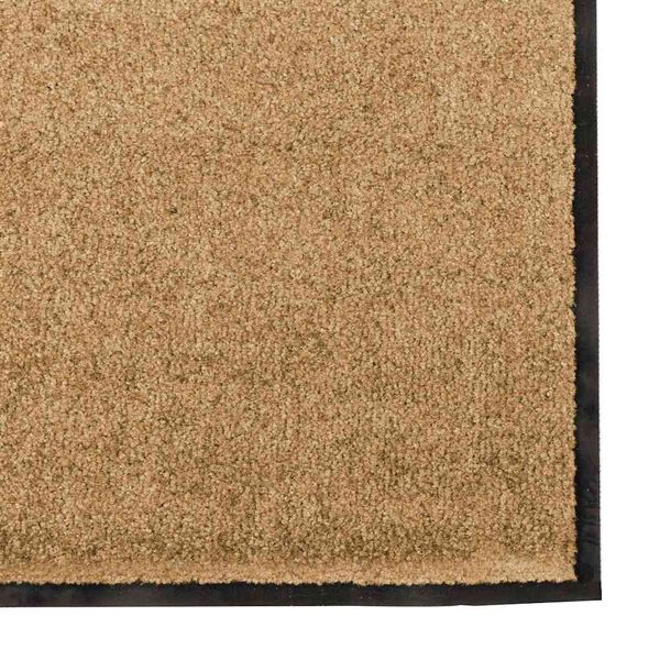 vidaXL Doormat Other Cream and Black 47.2" x 118.1" Polyamide and PVC