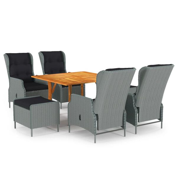 vidaXL Dining Set Light grey