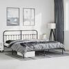 vidaXL Bed Frame Black Steel Full Durable Bed Frame Rectangular