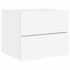 vidaXL Wall-mounted Bedside Cabinet White Engineered wood Medium