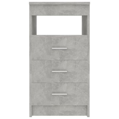 vidaXL Drawer Cabinet Concrete Gray 15.7"x19.7"x29.9" Chipboard