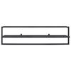 vidaXL Towel Rack Black Iron 37.4 in x 9.8 in x 8.7 in Towel Rack