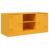 vidaXL TV Cabinet Mustard Yellow Cold-Rolled Steel Medium TV Cabinet