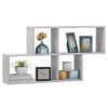 vidaXL Wall Shelf Concrete gray Engineered wood Medium Wall mounting