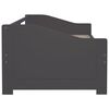 vidaXL Day Bed Dark Grey Solid Pinewood 35.4x78.7in