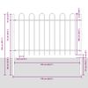 vidaXL Garden Fence White 66.9" x 39.4" Powder-coated steel