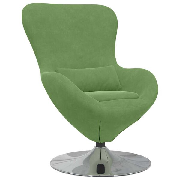 vidaXL Egg Chair Light Green 24.80 x 28.74 x 35.43 in Velvet