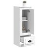vidaXL Highboard High gloss white Engineered wood Medium Highboard
