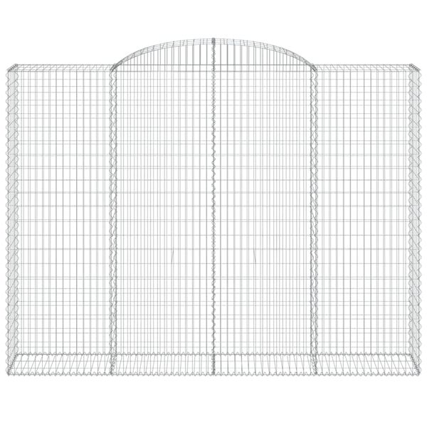 vidaXL Gabion Basket Set of 2 Silver Galvanized iron Large