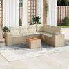vidaXL Garden Sofa Set Beige