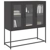 vidaXL Sideboard Black Cold-rolled steel Medium Sideboard Rectangular