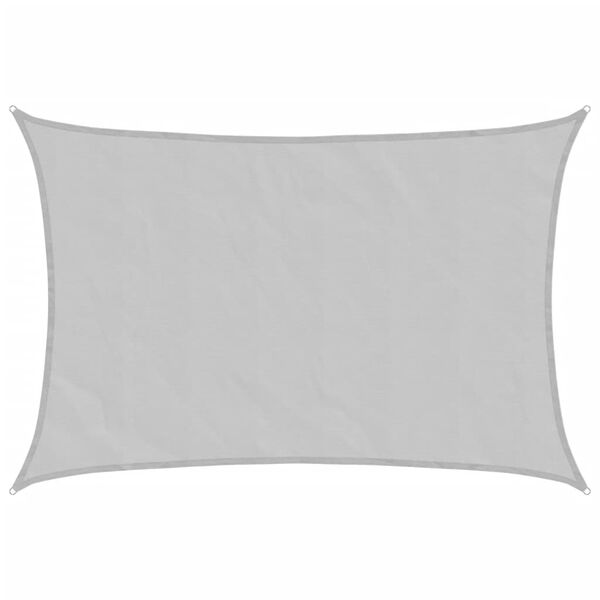vidaXL Sun Shade Sail Light Grey 16.4x11.5' 100% Polyester Oxford