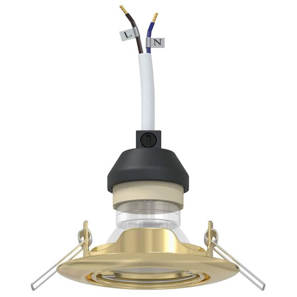 vidaXL Spotlights with Spotlights 6 pcs Gold 9 x 9 cm Metal