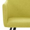 vidaXL Dining Chair Set of 2 Green Fabric (100% polyester), metal Medium