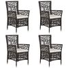 vidaXL 5 Piece Patio Dining Set Brown