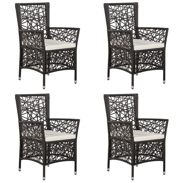 vidaXL 5 Piece Patio Dining Set Brown