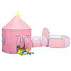 vidaXL Play Tent Pink Polyester, Steel, Fiberglass, Polyethylene Large