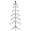 vidaXL Metal Christmas Tree Black Powder-coated steel 70.9 in tall