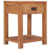 vidaXL Beside Cabinet Natural Teak Solid Teak Wood 13.8x13.8x19.7 in