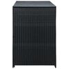 vidaXL Trash Can Shed Black PE rattan, Powder-coated steel Large Durable