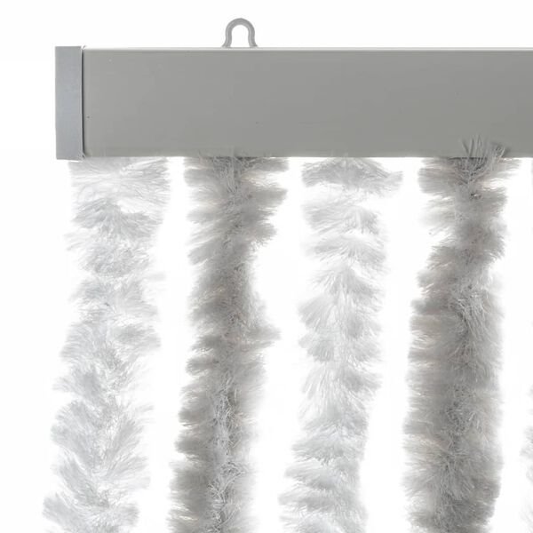 vidaXL Fly Curtain Light Grey and White 39.4x90.6" Chenille