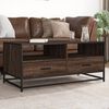vidaXL Coffee Table Brown Oak Engineered Wood, Metal Medium Coffee Table