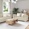 vidaXL Sofa Set 2 pcs Taupe 219 x 77 x 82 cm fabric
