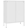 vidaXL Drawer Cabinet White Steel Medium Fully Extendable