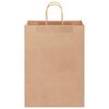 vidaXL Paper Bags 250 pcs with Handles Brown 12.6x6.7x17.3"