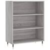 vidaXL Bookcase Grey Sonoma Engineered wood, Metal Medium Bookcase