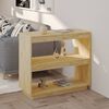 vidaXL Book Cabinet Natural wood Solid pinewood Medium Book Cabinet