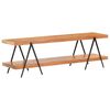 vidaXL TV Cabinet Natural wood Solid Acacia wood with powder-coated metal